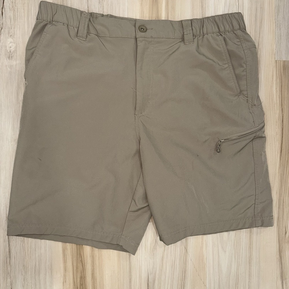 Weatherproof Vintage Utility Shorts Mens 36 Khaki Tan Stretch Hiking Cargo